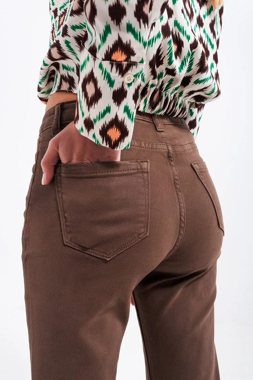 Brown Flared Jeans