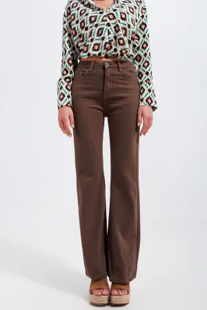 Brown Flared Jeans