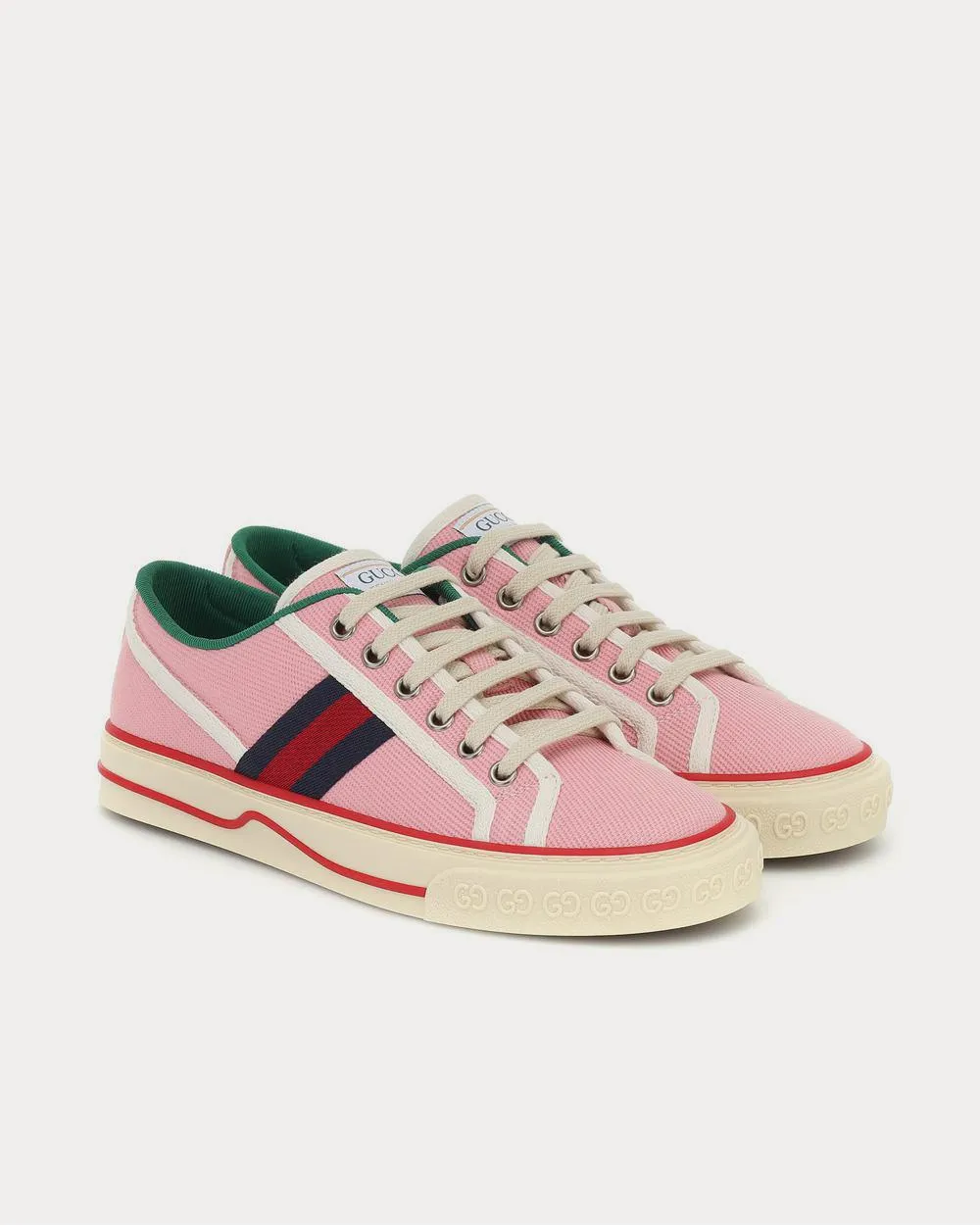 Gucci Tennis 1977 canvas Wild Rose Low Top Sneakers