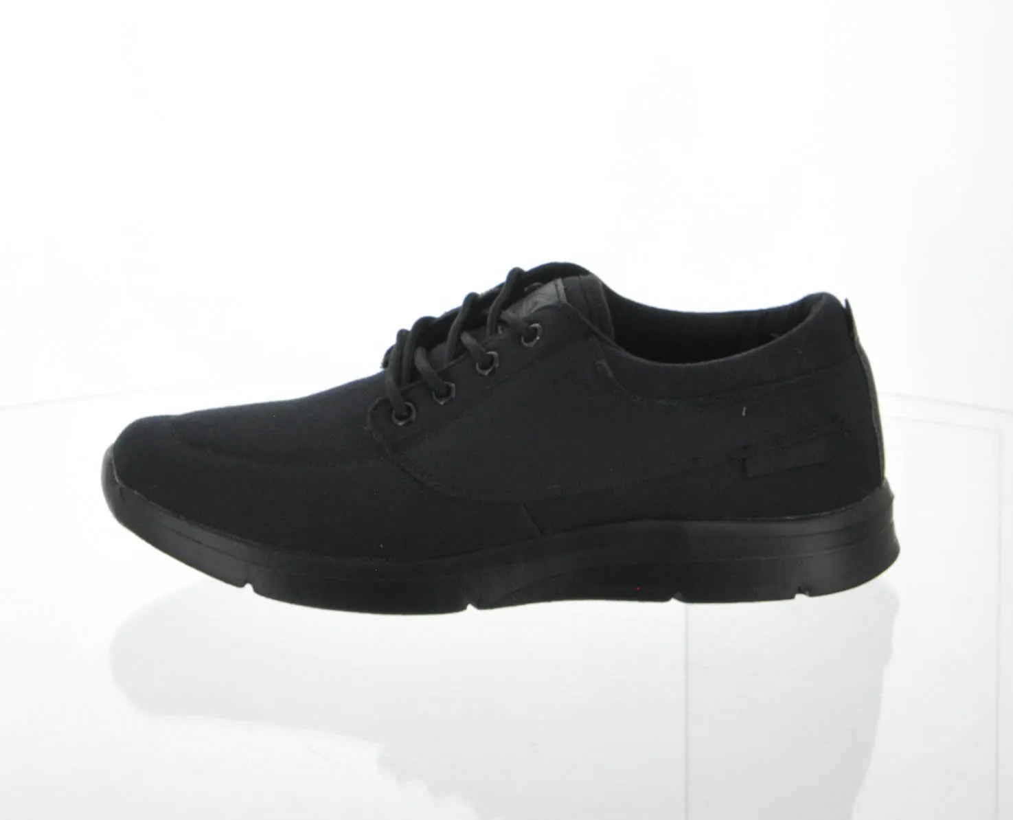 MEN'S SHOES BLACK FABRIC TENNIS SNEAKERS 1647M