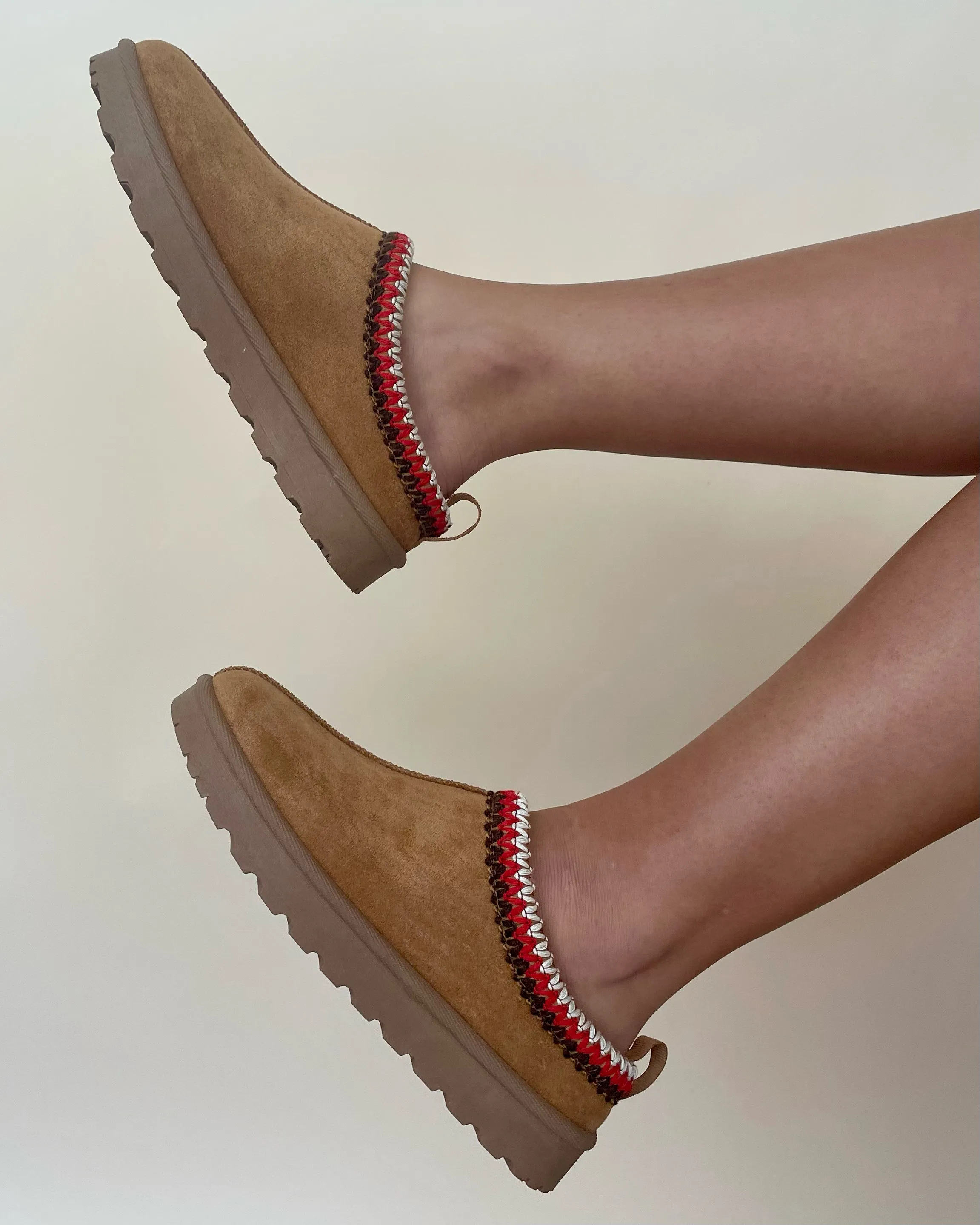 Palmer Cognac Suede Slip On Mule