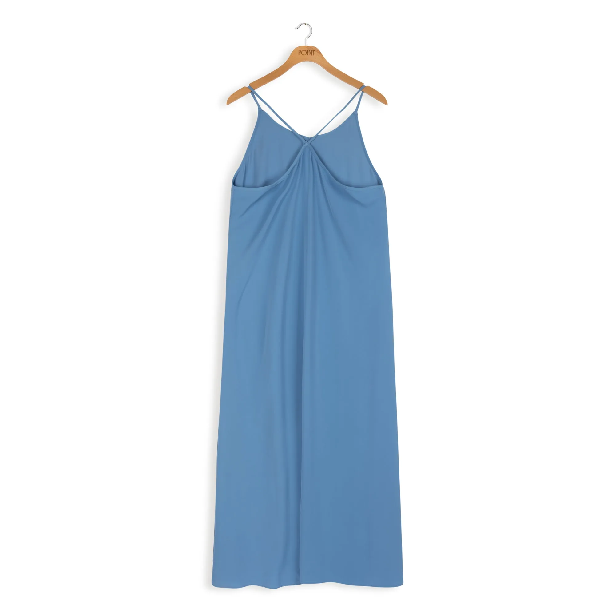 Point hi low slip dress