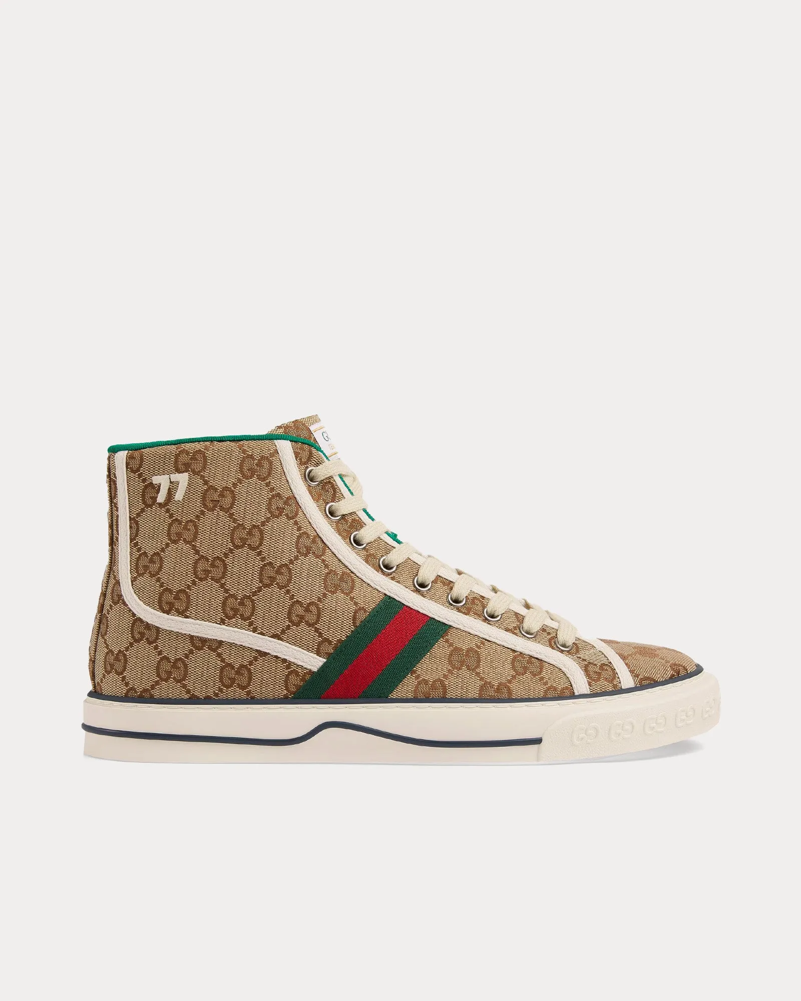 Tennis 1977 GG Canvas Beige / Ebony High Top Sneakers