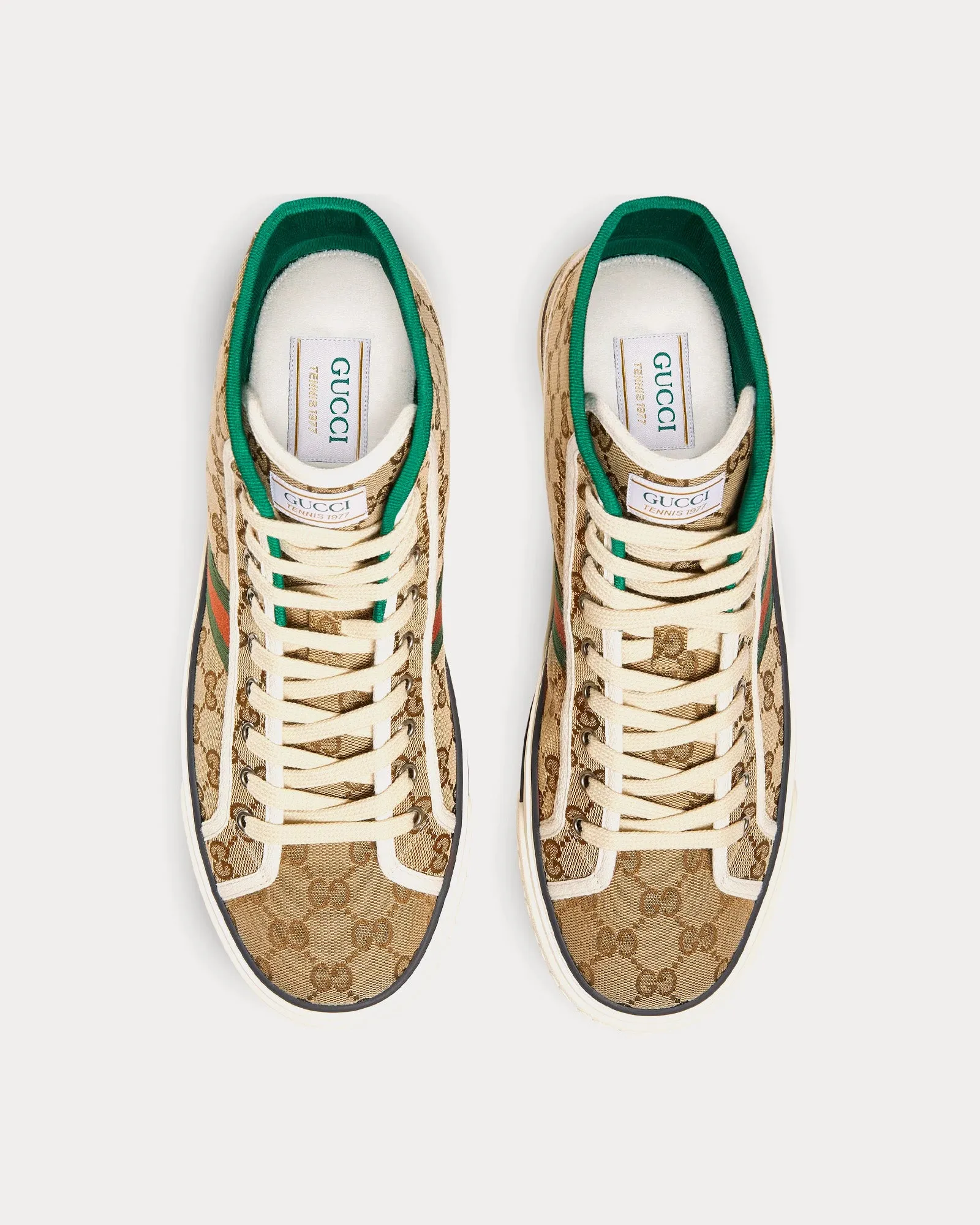 Tennis 1977 GG Canvas Beige / Ebony High Top Sneakers