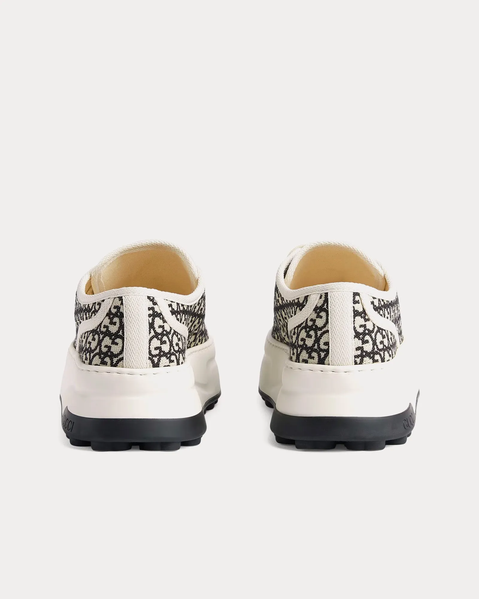 Tennis 1977 GG Canvas Jacquard Ivory / Black Low Top Sneakers