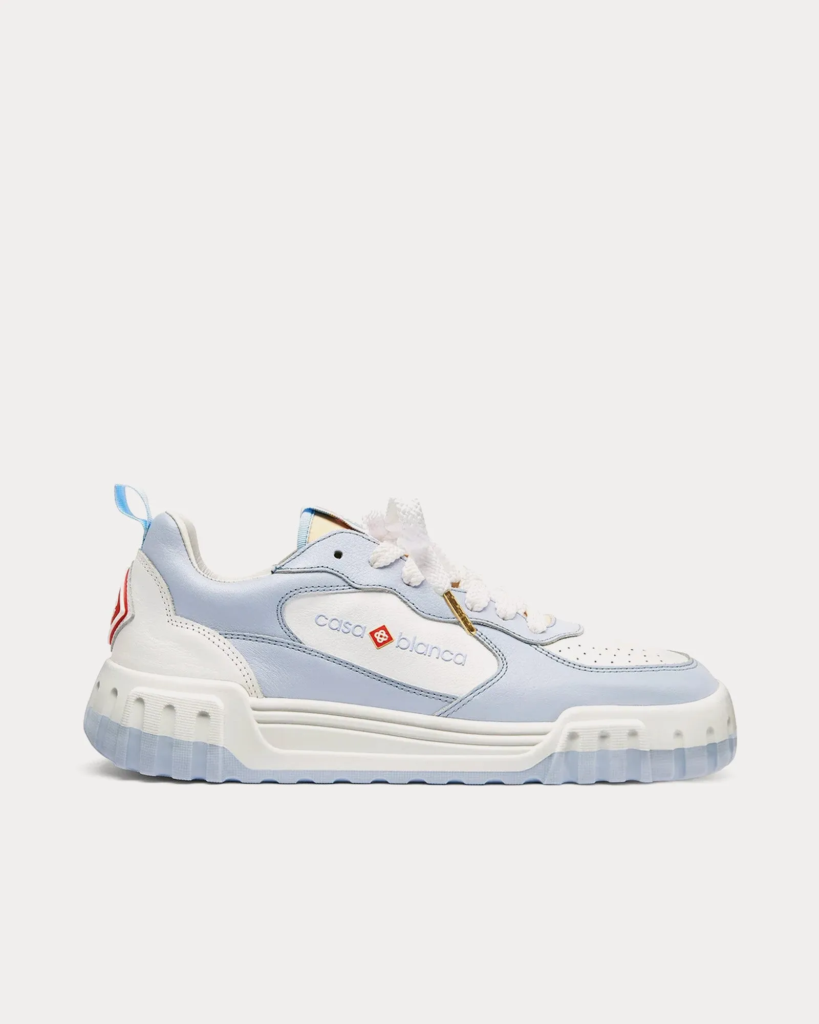 The Court White / Power Blue Low Top Sneakers