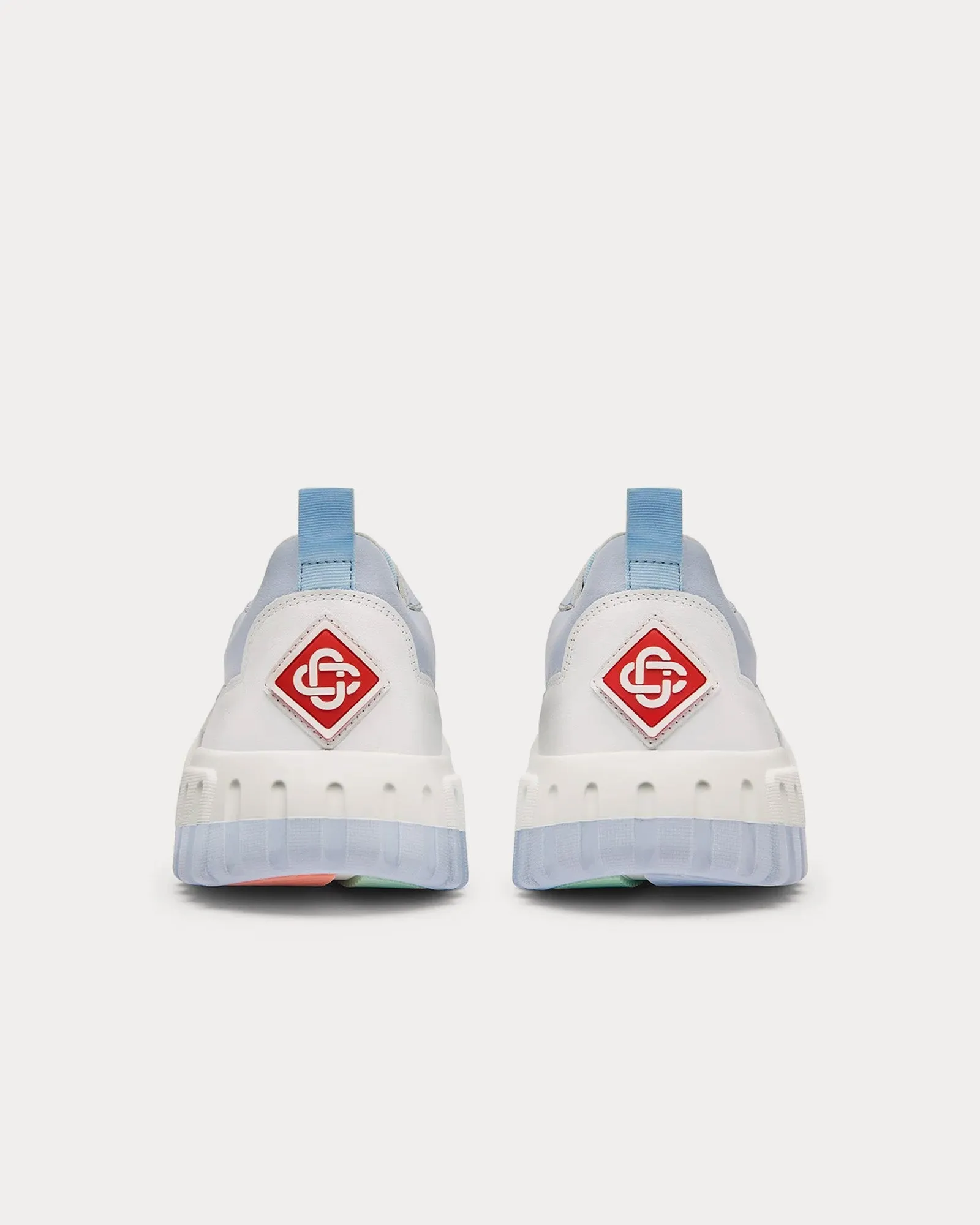 The Court White / Power Blue Low Top Sneakers