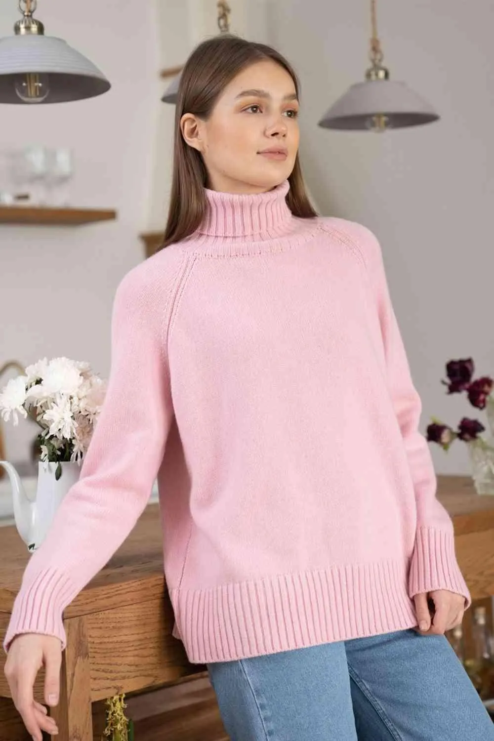 Warm Option Turtleneck Knit Sweater