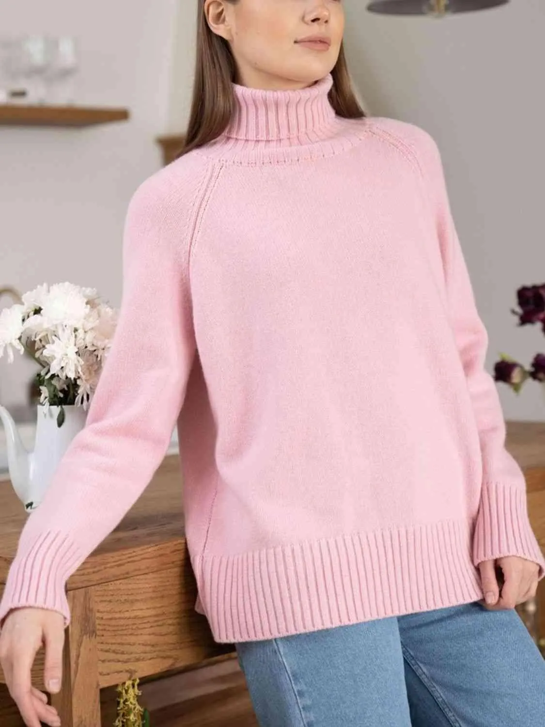 Warm Option Turtleneck Knit Sweater