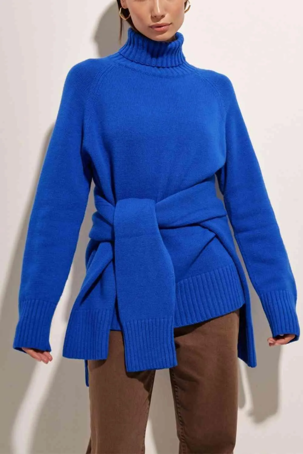 Warm Option Turtleneck Knit Sweater