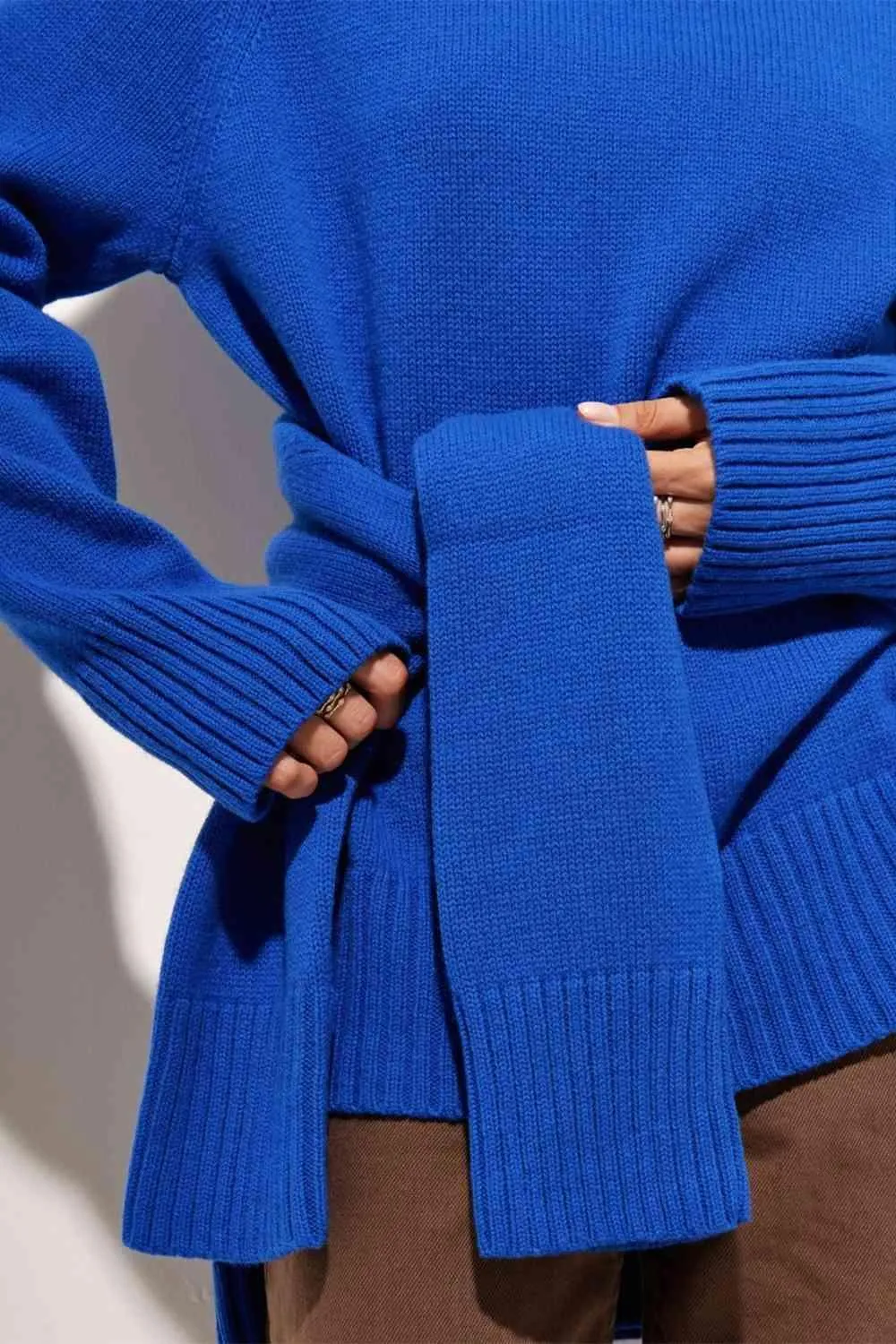 Warm Option Turtleneck Knit Sweater