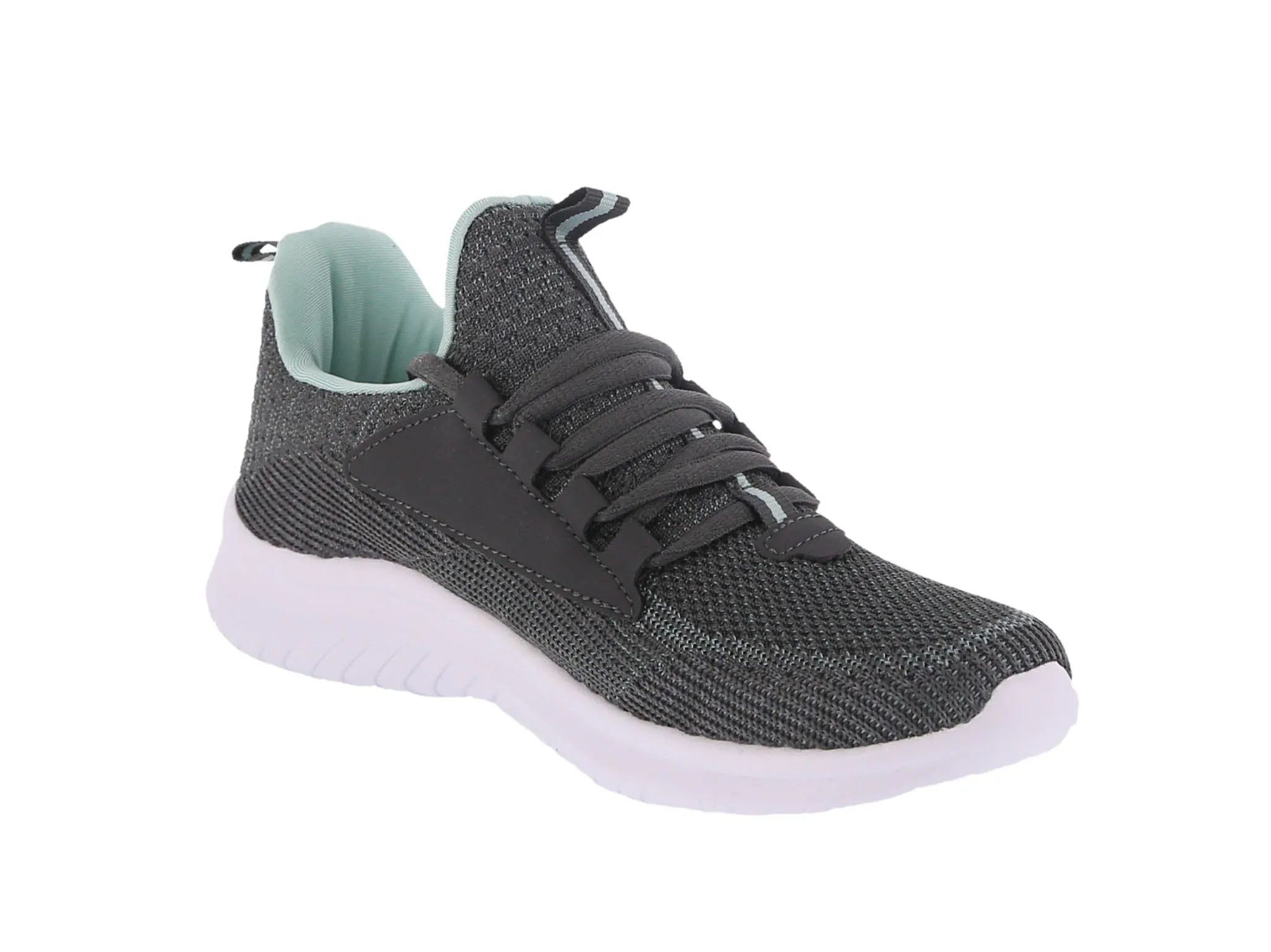 WOMAN'S SHOES DARK GRAY/BLUE MESH/FABRIC TENNIS SNEAKERS 7972L